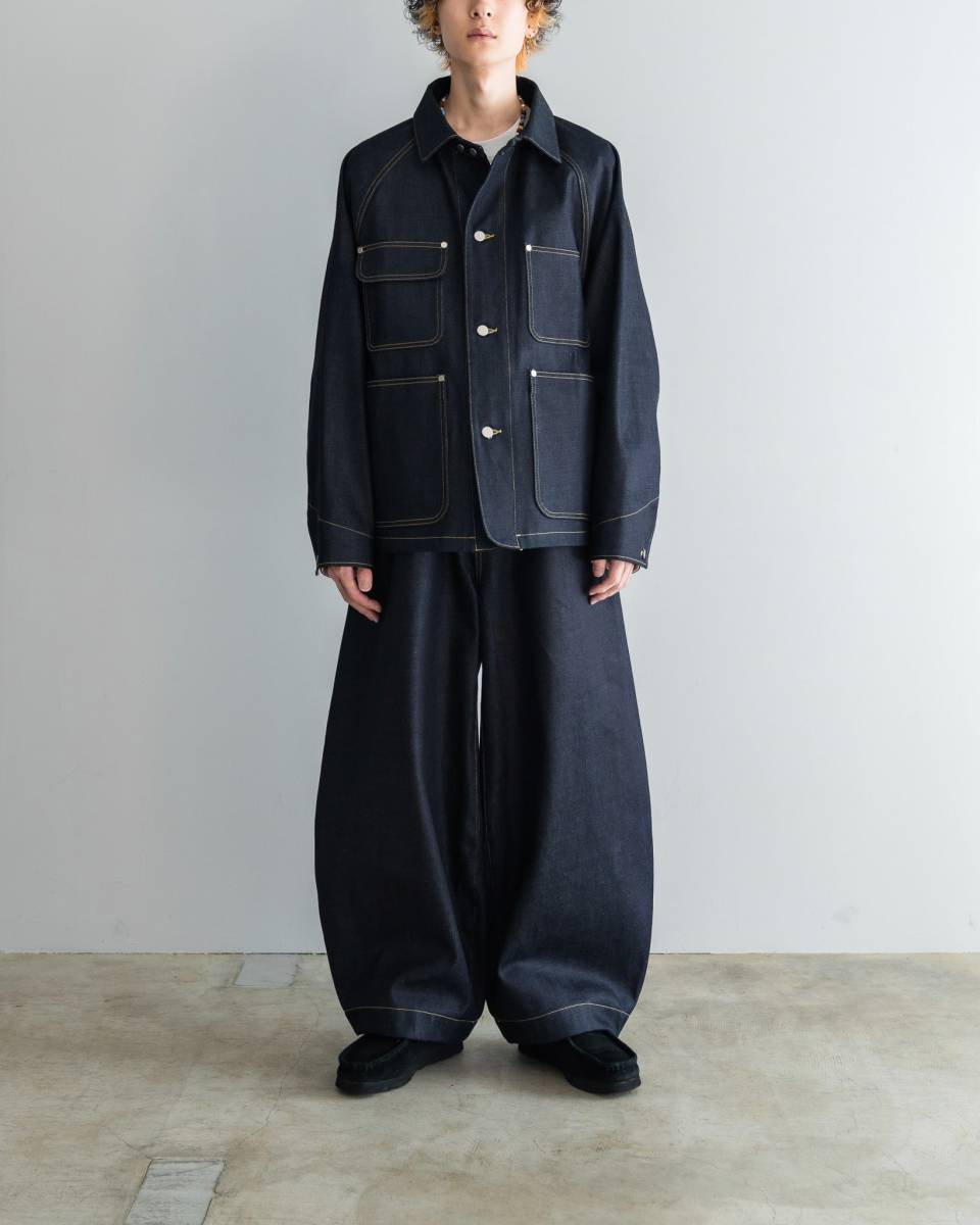 美品 CLESSTE / クレスト 23AW SELVEDGE DENIM COVERALL JACKET 美品 CLESSTE / クレスト 23AW SELVEDGE DENIM COVERALL JACKET
