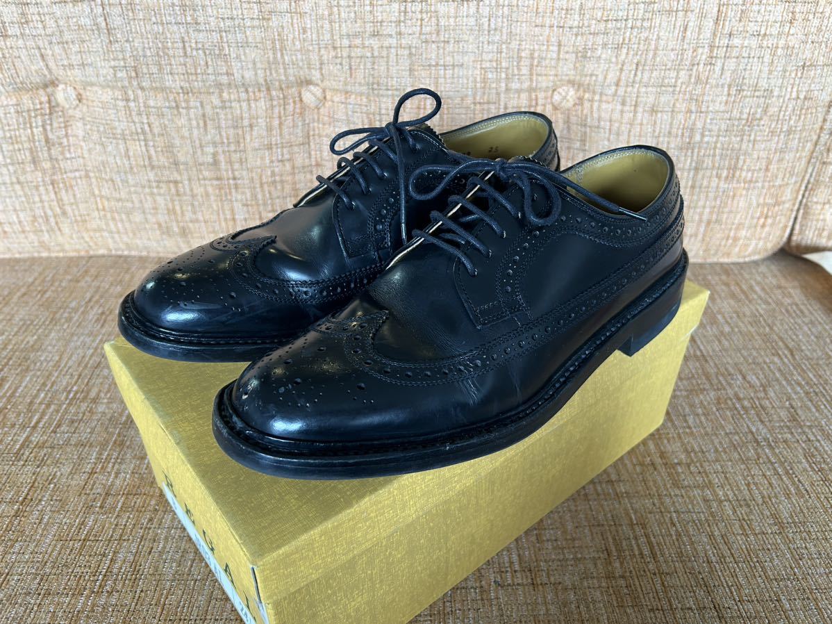 REGAL リーガル ブラック ウイングチップ レザー 革靴 ビジネスシューズ 黒 24.5cm_画像1
