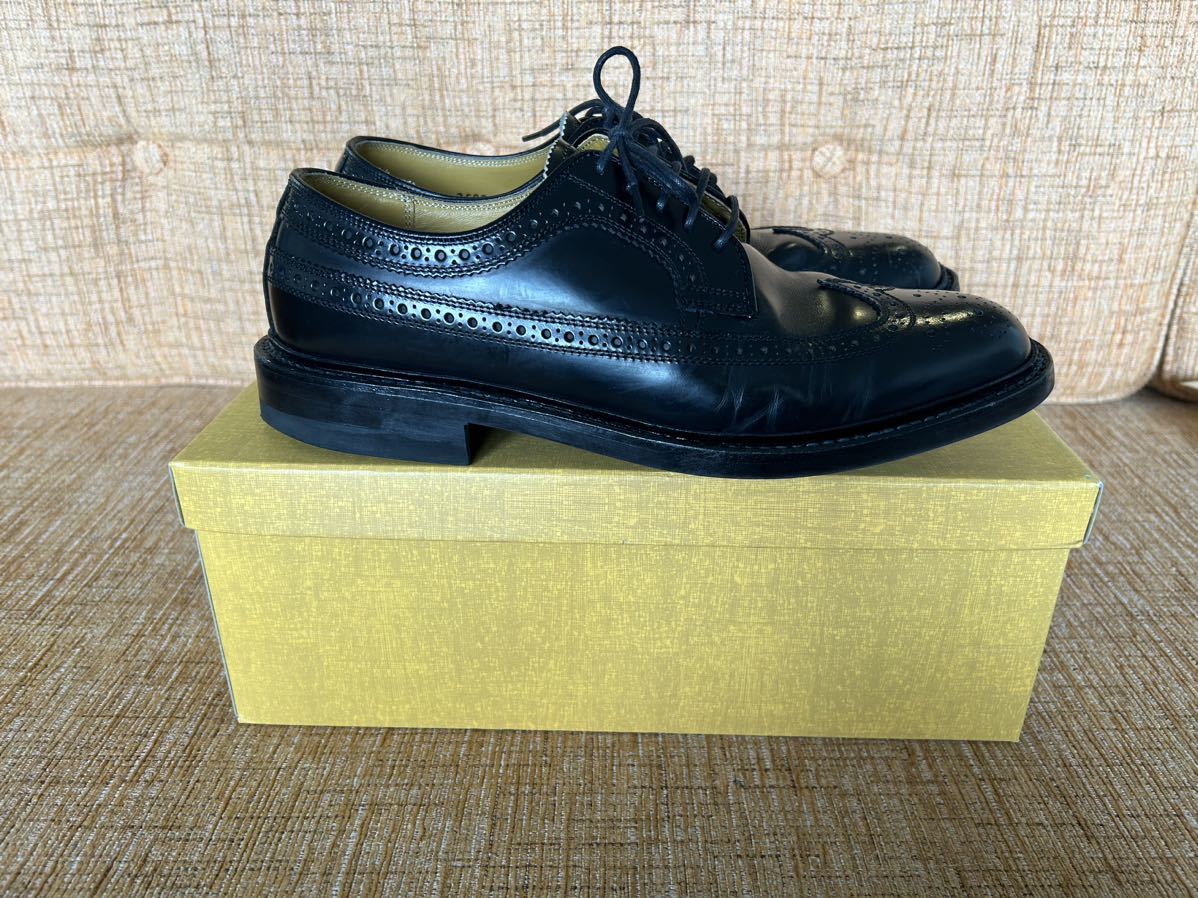 REGAL リーガル ブラック ウイングチップ レザー 革靴 ビジネスシューズ 黒 24.5cm_画像3