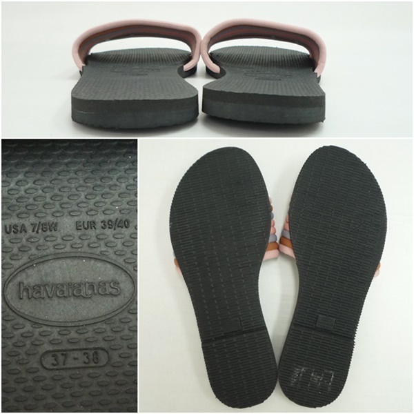 S7 2023SS havaianas ハワイアナス You Malta Cool フラット スライド サンダル 定価￥6700 37/38 24/25cm ピンク系_画像3