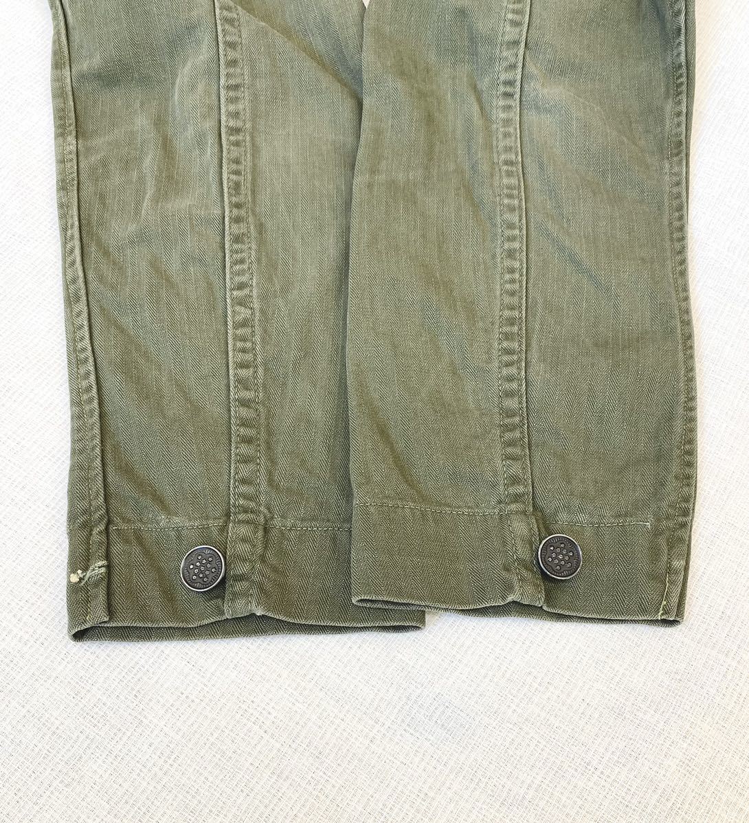 ★40s U.S.ARMY M-43 HBTジャケット Size34相当 米軍実物 ビンテージ★_画像4