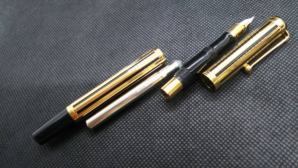 送料無料 レア ウォーターマン 万年筆 ウォーターミナ 44 ゴールド (Waterman fountain pen Watermina nib: 18k Medium)_画像7