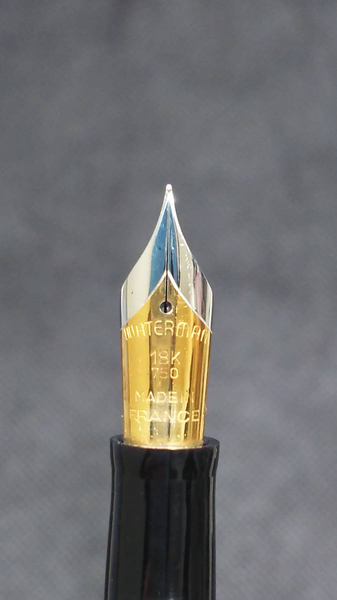 送料無料 レア ウォーターマン 万年筆 ウォーターミナ 44 ゴールド (Waterman fountain pen Watermina nib: 18k Medium)_画像3