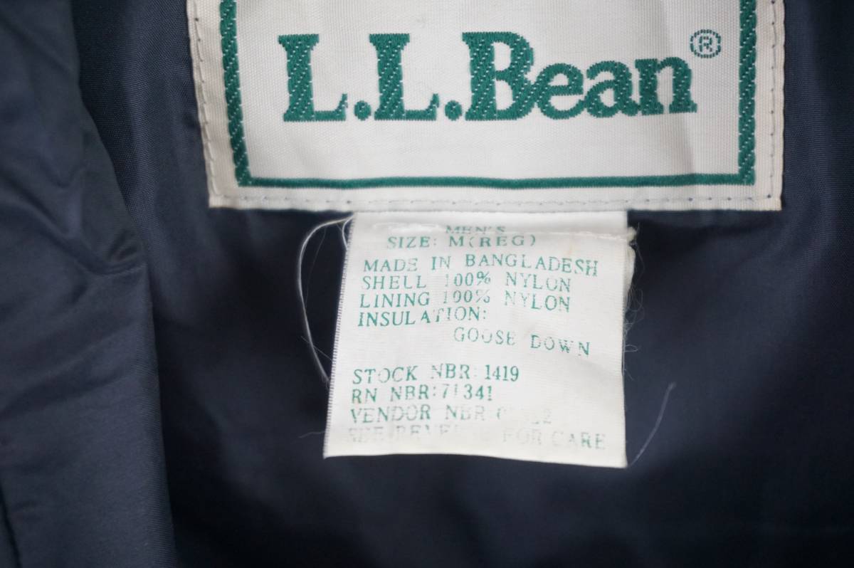 N120　L.L.Bean　エルエルビーン　メンズ　ダウンベスト　グースダウン　サイズM　ブラック　_画像4