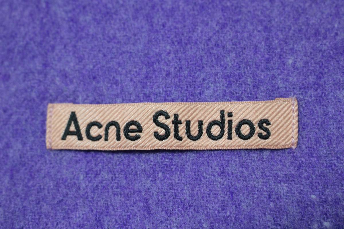 L102　イタリア製　Acne Studios　アクネ　フリンジ　ウールマフラー　男女兼用_画像2