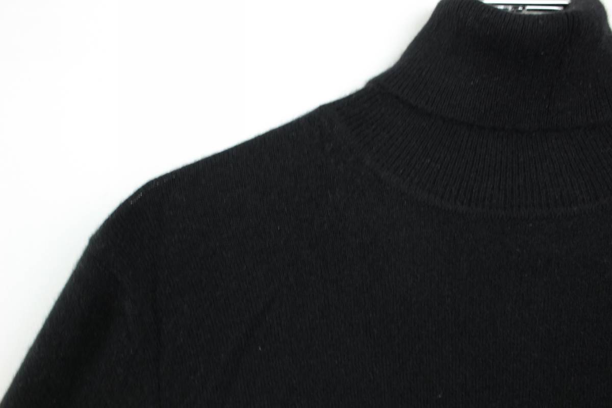 L504　ユニクロ　UNIQLO　カシミヤ100　ブラック　メンズ　カシミヤセーター　タートルネックセーター　サイズL_画像3