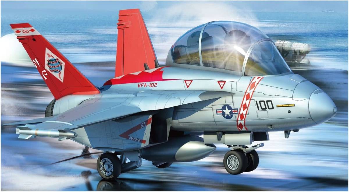 フリーダムモデルキット コンパクトシリーズ アメリカ海軍 F/A-18F スーパーホーネット 複座型 VFA-102 ダイアモンド_画像1
