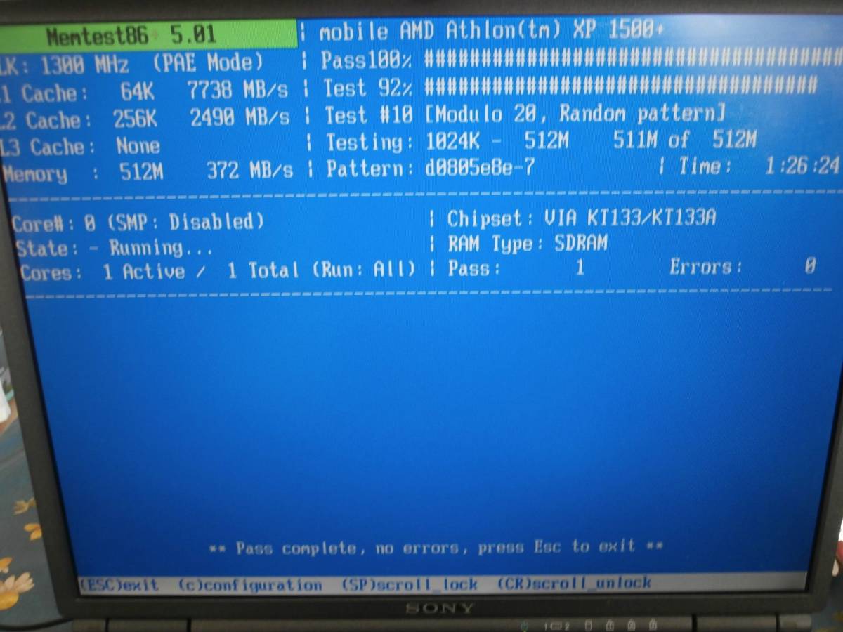 SO-DIMM PC133 CL3 144Pin 256MB×2枚セット Infineonチップ ノート用メモリ_画像3