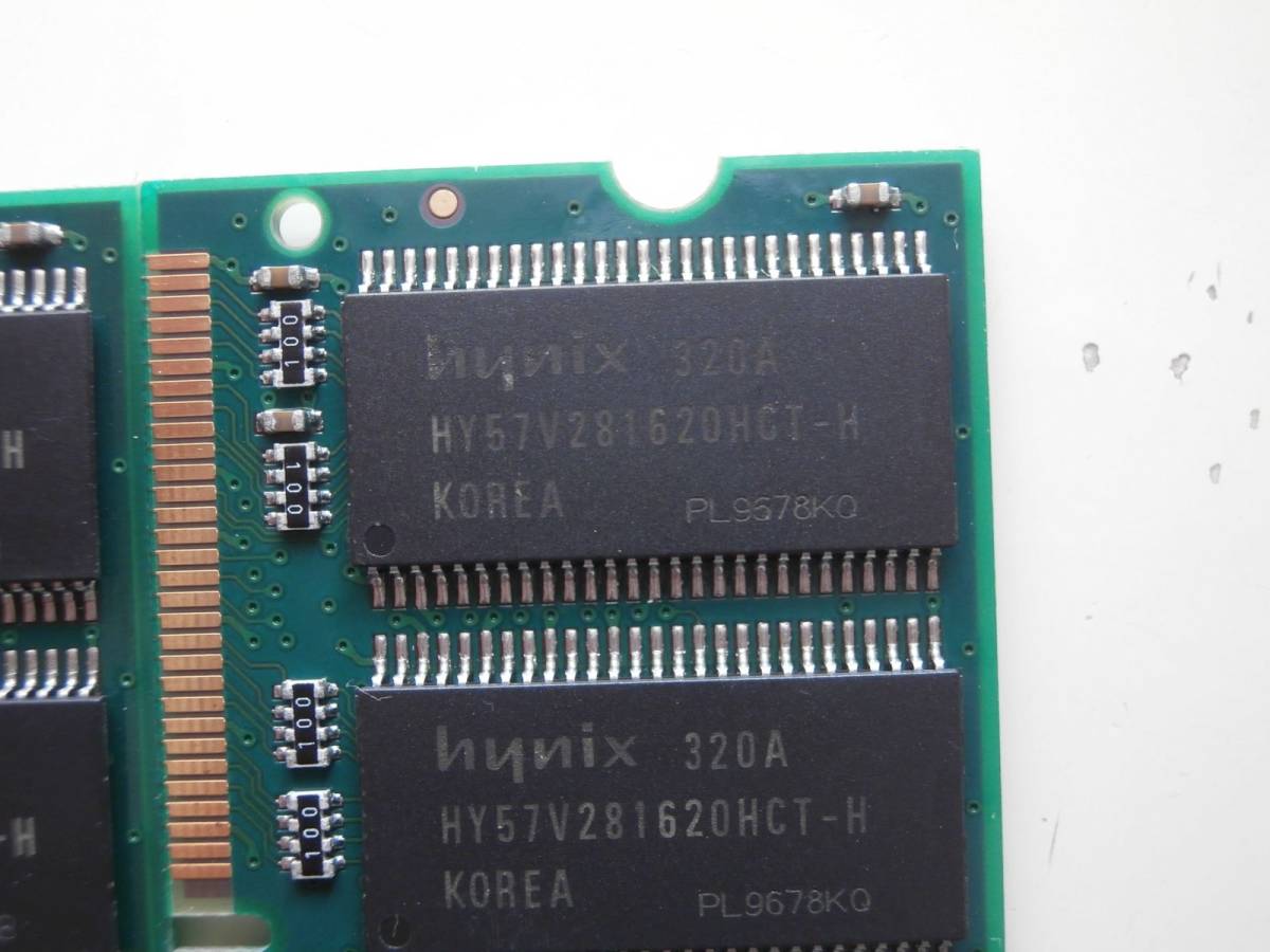SO-DIMM PC133 CL3 144Pin 128MB×2枚セット hynixチップ ノート用メモリ_画像3