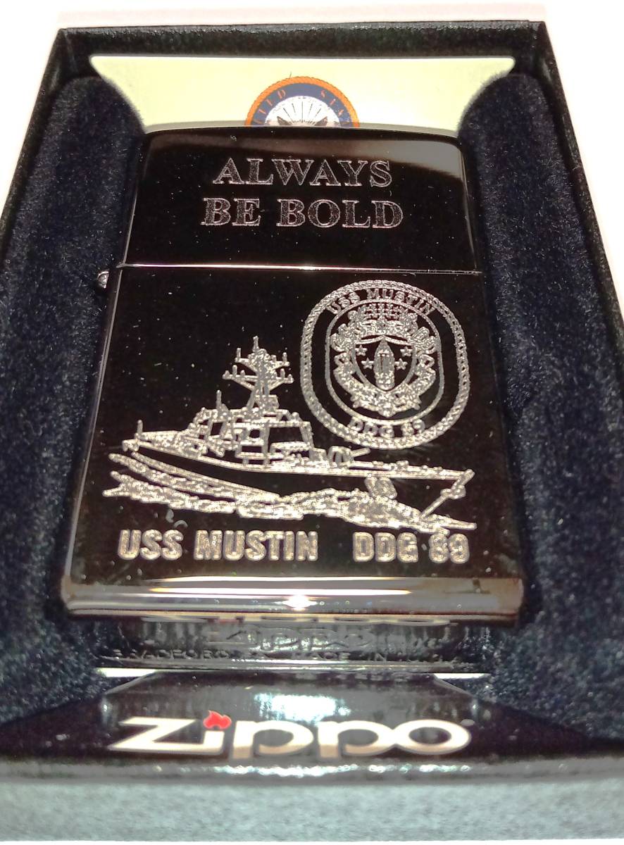 USS MUSTIN DDG-89 Zippo アメリカ海軍 イージス駆逐艦 マスティン ジッポー_画像1