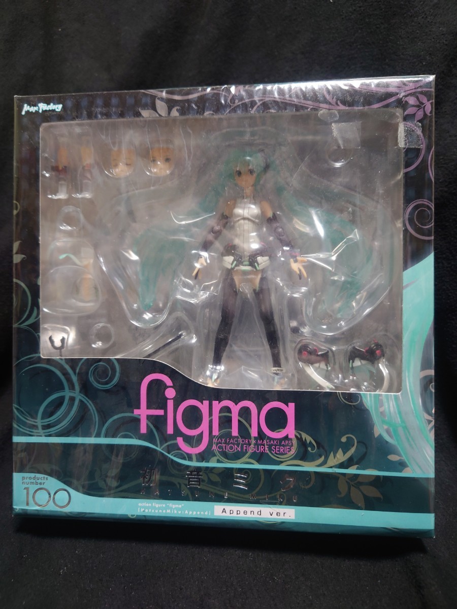 新品未開封品 figma No.100 初音ミク Append ver アペンド 数量限定先着特典ヘッドホン付き_画像1