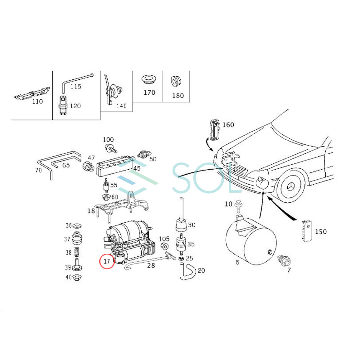 ベンツ W220 エアサスコンプレッサー エアサスポンプ リレー付 S350 S430 S500 S600 S55 2113200304 2203200104 0025427219 出荷締切18時_画像6