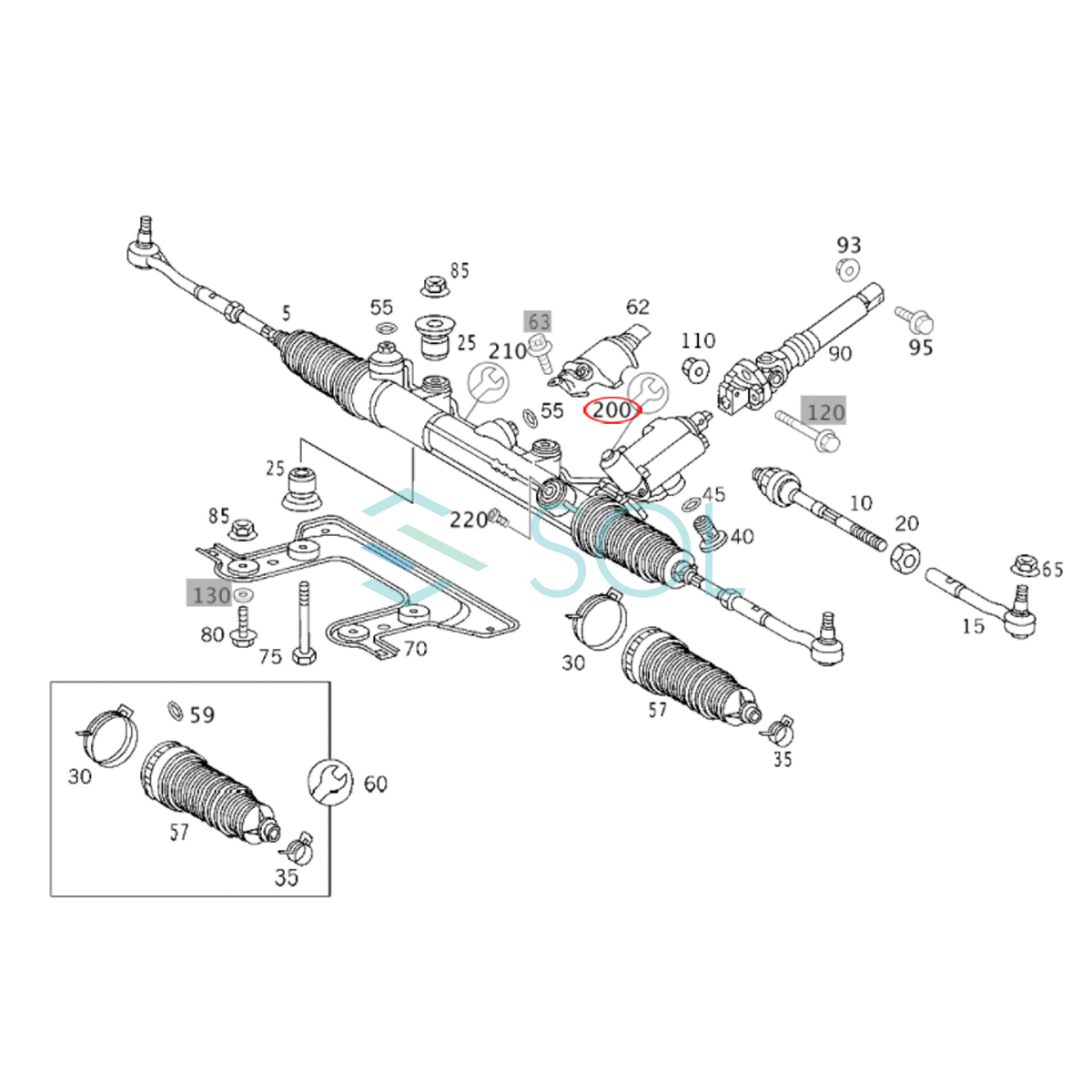 ベンツ W211 パワーステアリング パワステ ソレノイドバルブ E240 E250 E280 E300 E320 E350 E500 E55 E63 2214600184 2114600884_画像2