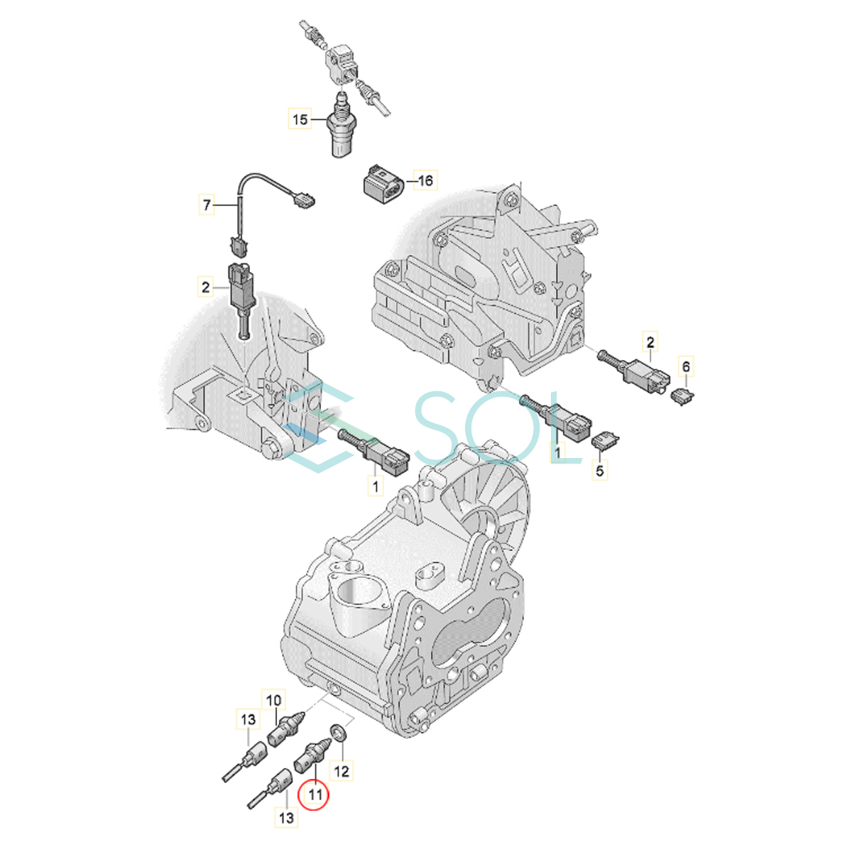 VW パサートB6 B7(357 362 365 3C2 3C5) ボーラ(1J2) ティグアン(5N_ AD1 AX1) バックライトスイッチ 02T945415D 02T945415P 02T945415_画像3