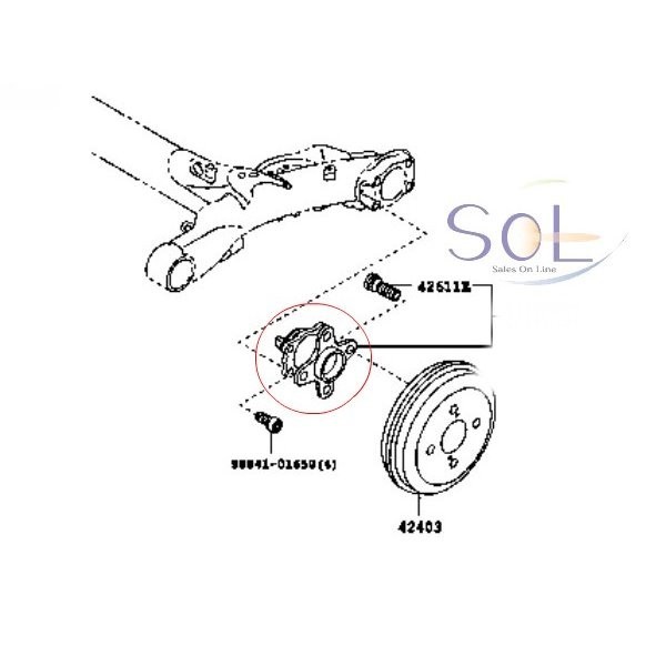 ダイハツ タント(LA600S LA610S L375S L385S) タントエグゼ(L455S L465S) リア ハブベアリング 左右共通 42410-B2080 42410-B2040_画像6