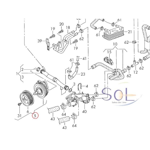 ウォーターポンプ VW ゴルフ5 1KBLG 1KBMY 1KCAX 1KCAV ゴルフ6 1KCAX 1KCAV ジェッタ 1KBLG 1KCAV 03C121004J 03C121004D 出荷締切18時の画像6