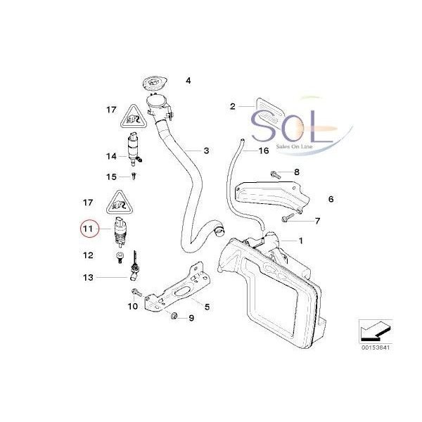 BMW E82 E87 E88 F20 F21 F22 F23 F87 ウォッシャーポンプ 116i 118i 120i 130i 135i 220i M235i M2 67126934159 67127302589 67126934160_画像2