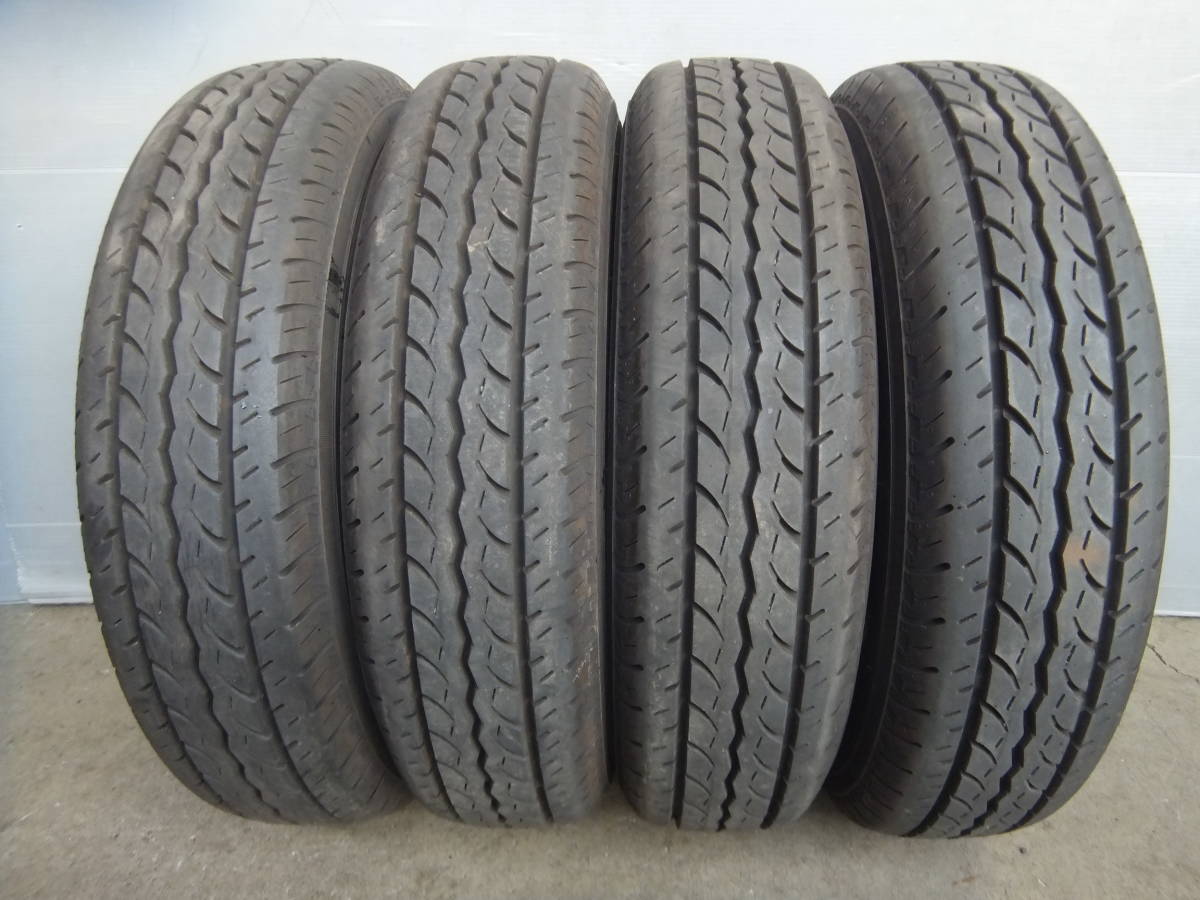 【8.5～9分山】145/80R12 80/78N LT ヨコハマ JOB RY52☆4本セット 31217 my19 検)バモス ハイゼット サンバー エブリィ アクティ キャリィ_画像1