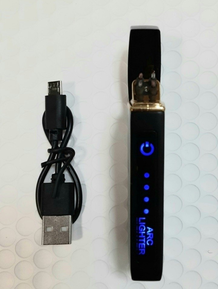 【NEW】電子ライター USB充電式 ターボライター プラズマライター お洒落ライター ブラック！_画像5