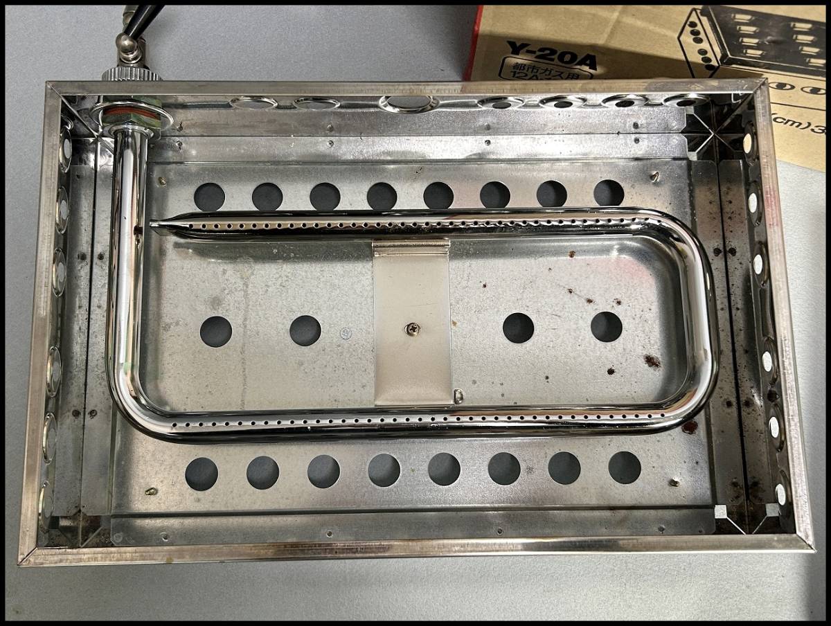 ★ヤマキン ジャンボ たこ焼き器 都市ガス用 Y-20A 鉄板傷汚れ多数 動作未確認未清掃 ジャンク品★_画像5