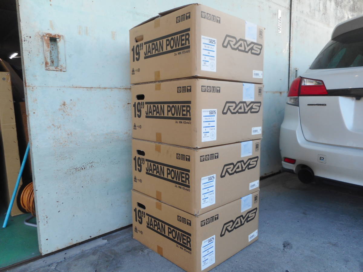 USED品　レイズ製　G025　ホイルの箱のみ　9.5J-19サイズ　4枚　保管　発送に_画像3