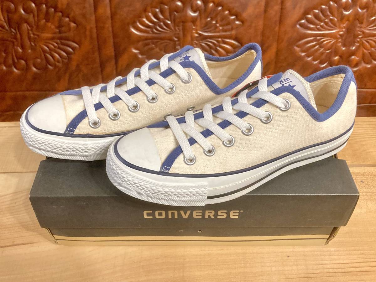 ★☆希少レア!converse ALL STAR PIPING 白/紺 5 24cm コンバース オールスター パイピング ホワイト/ネイビー デッド ビンテージ 23101★