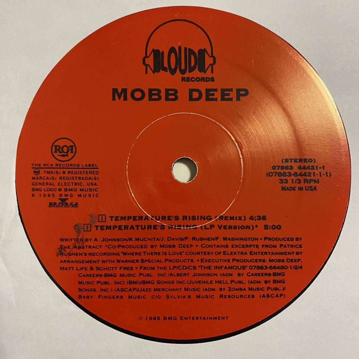 ● Mobb Deep - Temperature's Rising / Give Up The Goods / US 12’ レコード / 廃盤 / Havoc Prodigy モブディープの画像3