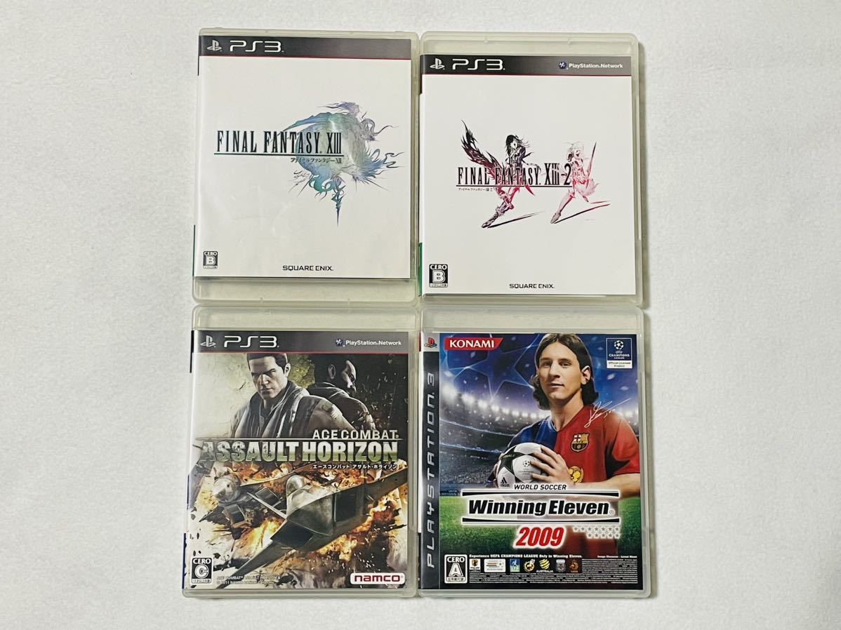 PS3 ゲームソフト4点セット FF(ファイナルファンタジー) XIII /XIII-2/ウイニングイレブン2009/エースコンバット アサルトホライゾン_画像1