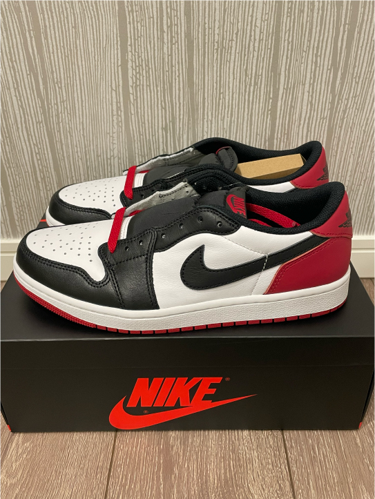 US9 27 NIKE AIR JORDAN 1 RETRO LOW OG ナイキ エアジョーダン1 CZ0790-106 レトロ OG off white トラビススコット　ブラックトゥ_画像2