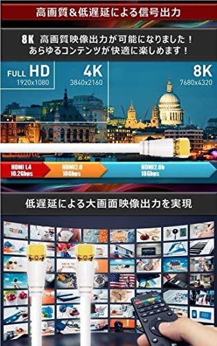 Hanwha 4K 8K 地デジ/BS/CS/CATV放送対応 アンテナケーブル 5m [3224MHz対応][ストレート-ストレート][両端 F型 ネジ式コネクタ][S4C-FB_画像3