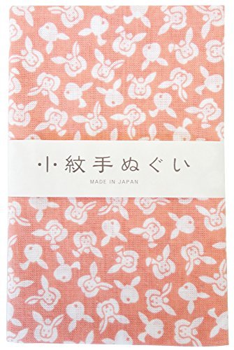 宮本 小紋手ぬぐい ももうさぎ 33×90cm 33352_画像1