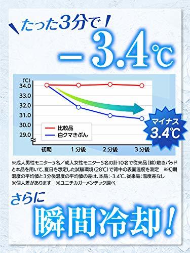 白クマきぶん流氷マットシングル ひんやり 瞬間冷却 寝心地 快適 敷きパッド ベッドパッド 敷きパッド シングル ベッドパッド シングル_画像3