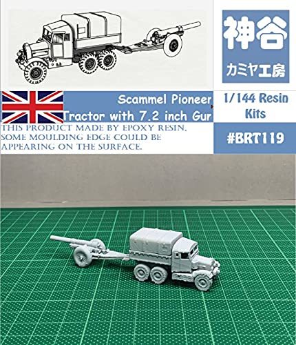 1/144 WWII British Scammel Pioneer Tractor/w 7.2 inch Gun Resin Kit_画像2