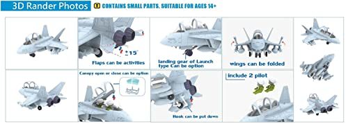 フリーダムモデルキット コンパクトシリーズ アメリカ海軍 F/A-18E/F スーパーホーネット VFC-12 アメリカ海軍戦闘機兵器学校 トップガン_画像4