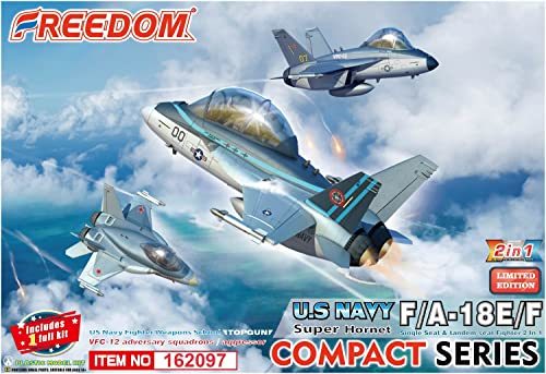 フリーダムモデルキット コンパクトシリーズ アメリカ海軍 F/A-18E/F スーパーホーネット VFC-12 アメリカ海軍戦闘機兵器学校 トップガン_画像5