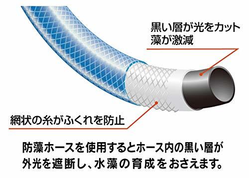 トヨックス 散水ホース パステホースL 10m PSH-1510BL ねじれにくい、防藻構造_画像3