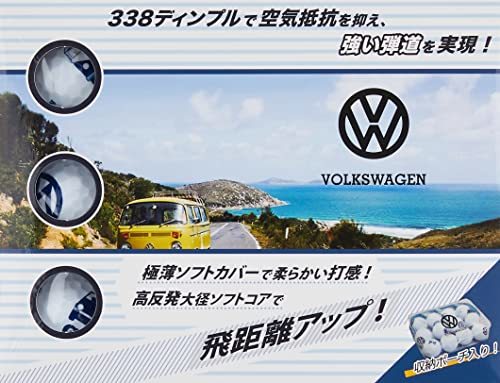 LEZAX(レザックス) ゴルフボール Volkswagen ゴルフボール 1ダース(12個入り) VWBA-9783 ホワイト_画像2