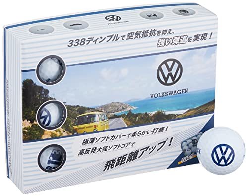 LEZAX(レザックス) ゴルフボール Volkswagen ゴルフボール 1ダース(12個入り) VWBA-9783 ホワイト_画像1