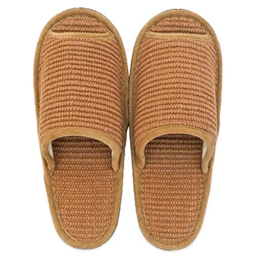 [ハキハキ工房 - Slippers by CREO] スリッパ インドコットン外縫い Lサイズ フェルト底 日本製 静音 メンズ 約27cmまで_画像2