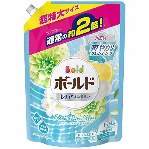 【大容量】ボールド 液体 柔軟剤入り 洗濯洗剤 フレッシュピュアクリーン 詰め替え 超特大 1.26kg_画像1