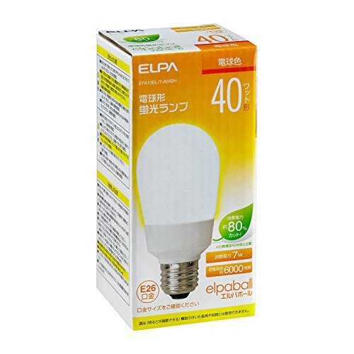 エルパ (ELPA) 電球形蛍光灯A形40W形 電球 100V 7W 440lm 3波長形電球色 屋内用 EFA10EL/7-A042H_画像5