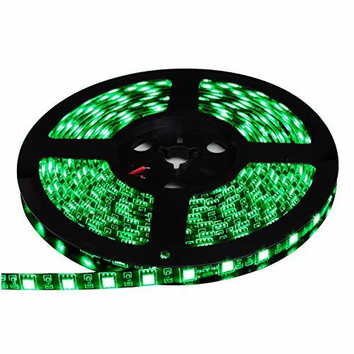 LEDテープライト 24V 防水 両端子 5メートル 3チップ (緑色/黒ベース)_画像1
