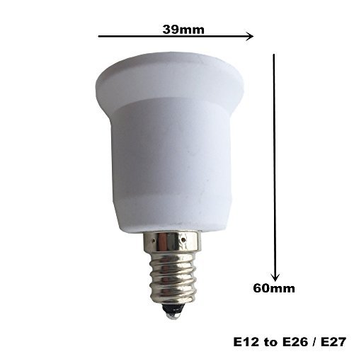 DZYDZR 6個 LED 電球ソケットベースE12E26 ランプホルダー変換アダプタ 難燃性材料_画像3