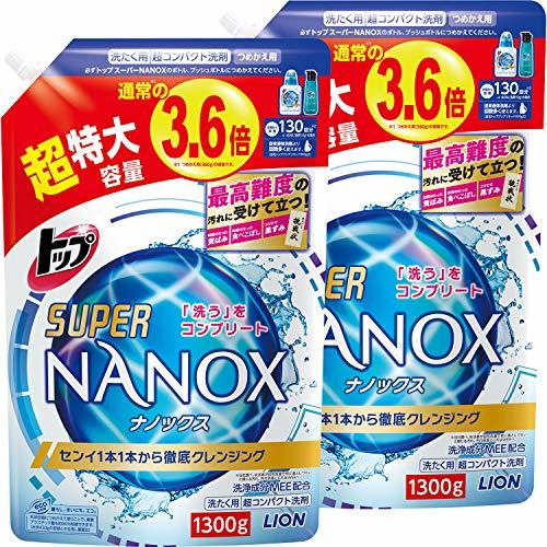 【まとめ買い 大容量】トップ スーパーナノックス 蛍光剤無配合 洗濯洗剤 液体 詰め替え