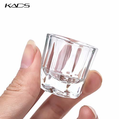 KADS 八角形ネイルダッペンディッシュ フタ付き ガラス製 筆洗いガラス容器_画像5