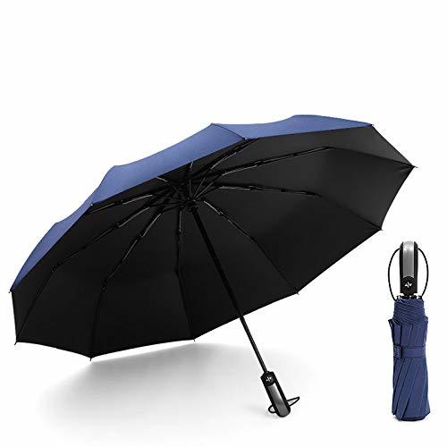 折りたたみ傘 自動開閉 頑丈な10本骨 メンズ 台風対応 梅雨対策 大きい 超撥水 おりたたみ傘 高強度グラスファイバー ビッグサイズ_画像1