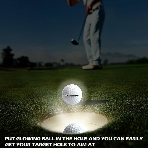 THIODOON GOLFTOP 光る ゴルフボールアップLEDライト - ダークロングラストスーパーブライトナイトゴルフボール 6色選択可_画像3
