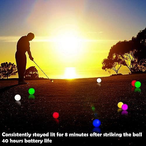 THIODOON GOLFTOP 光る ゴルフボールアップLEDライト - ダークロングラストスーパーブライトナイトゴルフボール 6色選択可_画像2