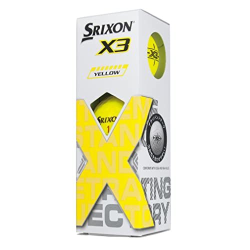 スリクソン（SRIXON） ゴルフボール SRIXON X3 エックス3（1スリーブ(3球)/イエロー） X3 SN X3 YEL_画像1