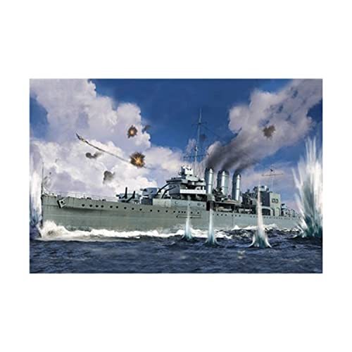 トランペッター 1/700 イギリス海軍 重巡洋艦 HMS コーンウォール プラモデル 06734 成形色_画像1